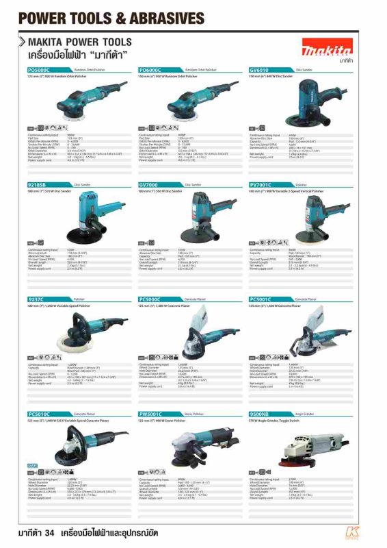 เครื่องขัดคอนกรีต MAKITA รุ่น PC5000C by STNTRADE