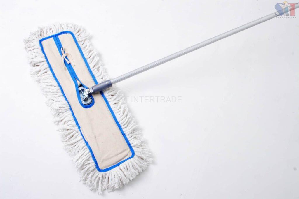 อุปกรณ์ทำความสะอาดบ้าน ชุดผ้าม็อบดันฝุ่น 12" แป้นพลาสติก