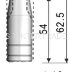 อะไหล่ 15AK GAS NOZZLE 12 MIG 160/200
