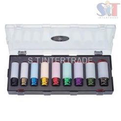 K4099 ชุดลูกบ็อกขันล้อแมก 1/2" 9 ชิ้น #14-27