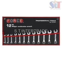 51214Pชุดประแจแหวนข้างปากตาย12ชิ้น8-19มม