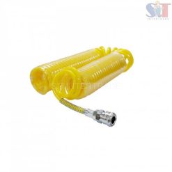 TIGER สายลมสปริง PU สีเหลือง พร้อมข้อต่อ 5x8 ขนาด 10 เมตร