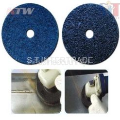 847414 จานขัดสก๊อตไบร์ท (มีรู) 4X5/8 ฟ้า