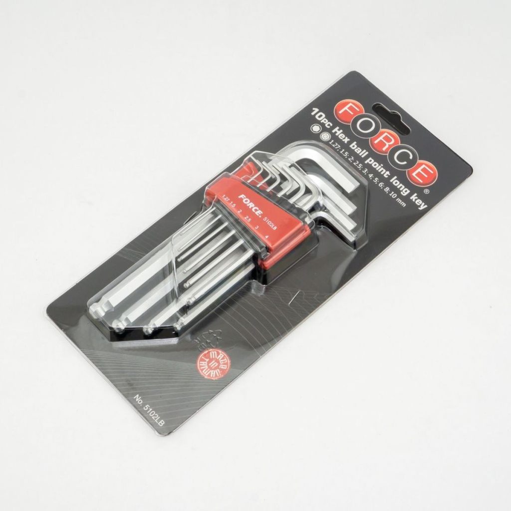ชุดประแจแอลหัวบอล ก้านยาว FORCE รุ่น 5102LB by STNTRADE