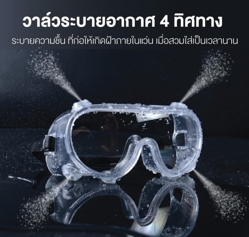 แว่นครอบตานิรภัยกันสารเคมี 3000 YAMADA STINTERTRADE