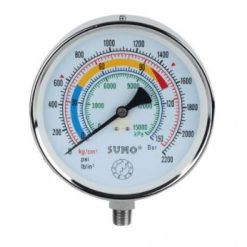 เกจ์แห้ง 150mm.x150barx3/8" ออกล่าง