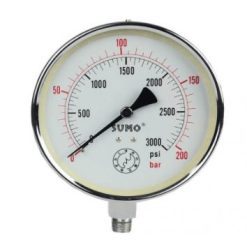 เกจ์แห้ง 150mm.x200barx3/8" ออกล่าง